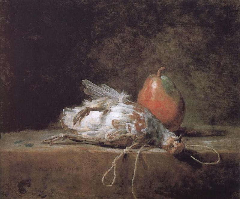 Jean Baptiste Simeon Chardin Gray partridge and a pear china oil painting image